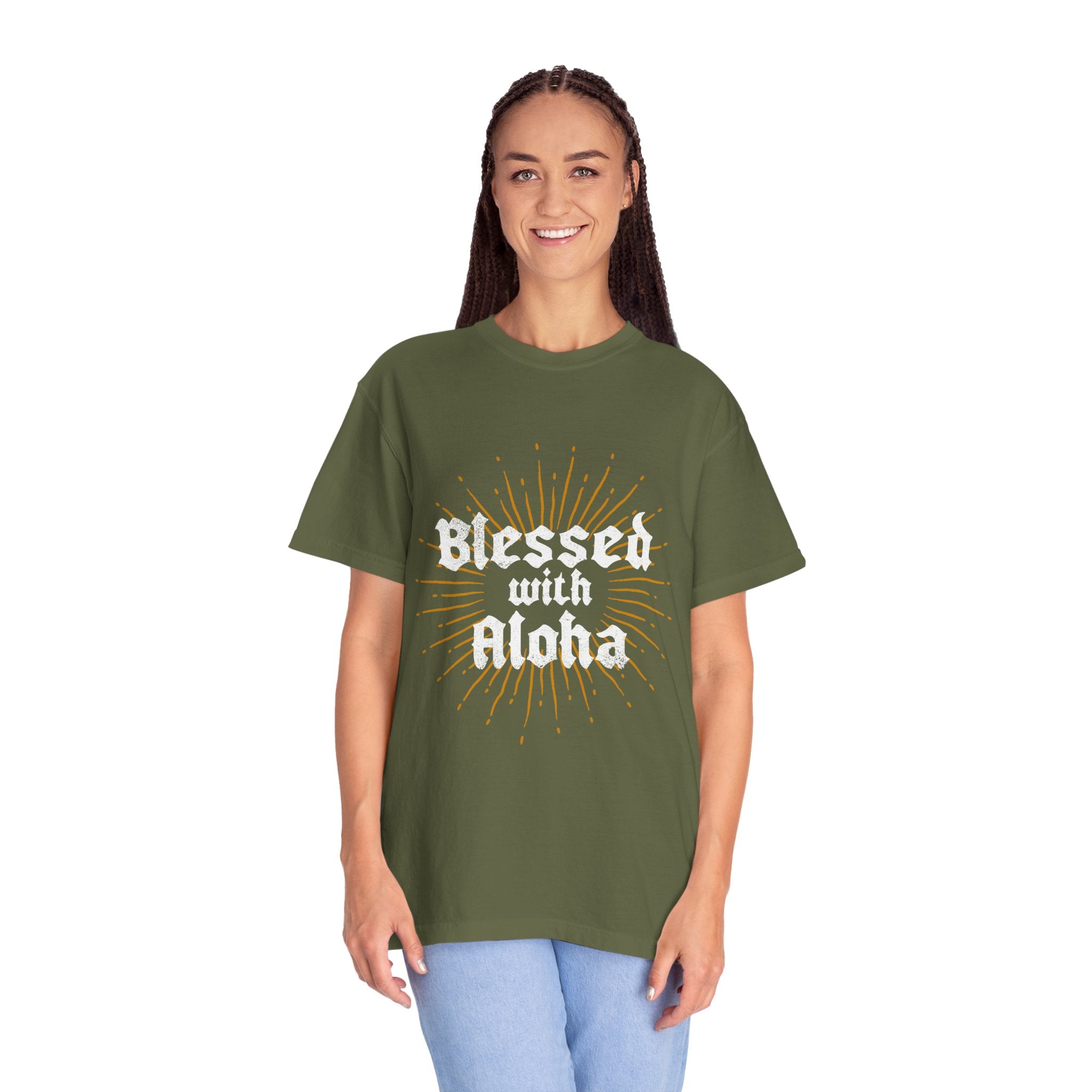 BLESSED Custom Garment Dyed Cotton Tee