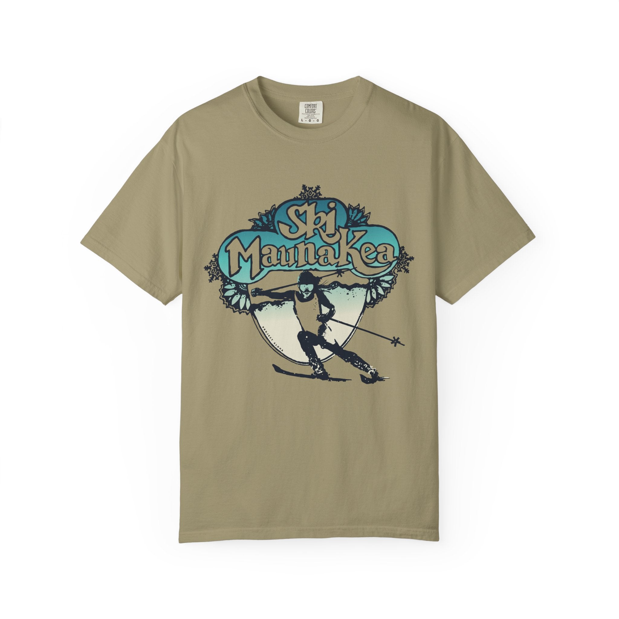 SKI MAUNA KEA Custom Garment Dyed Cotton Tee