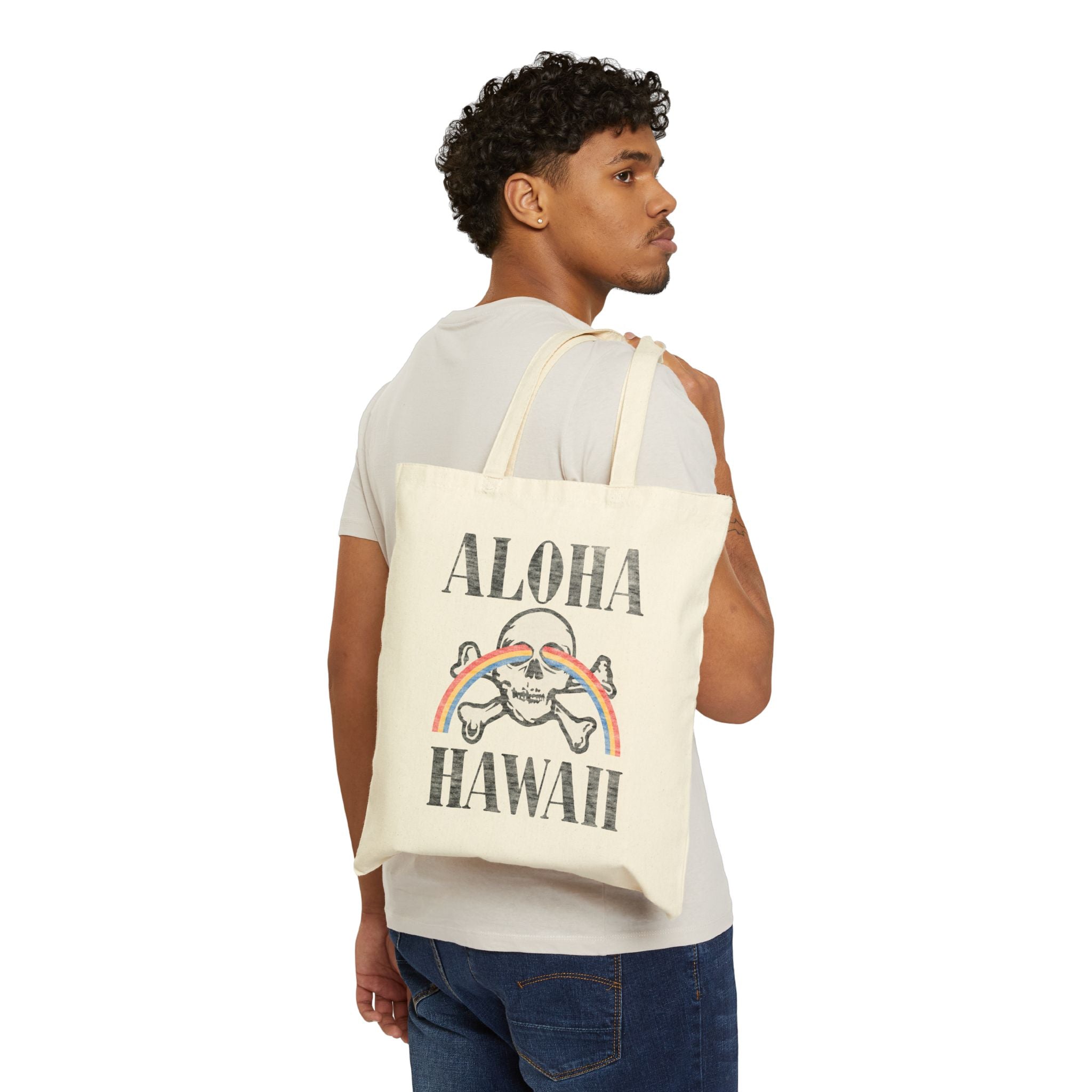 RAINBONES Cotton Canvas Tote Bag