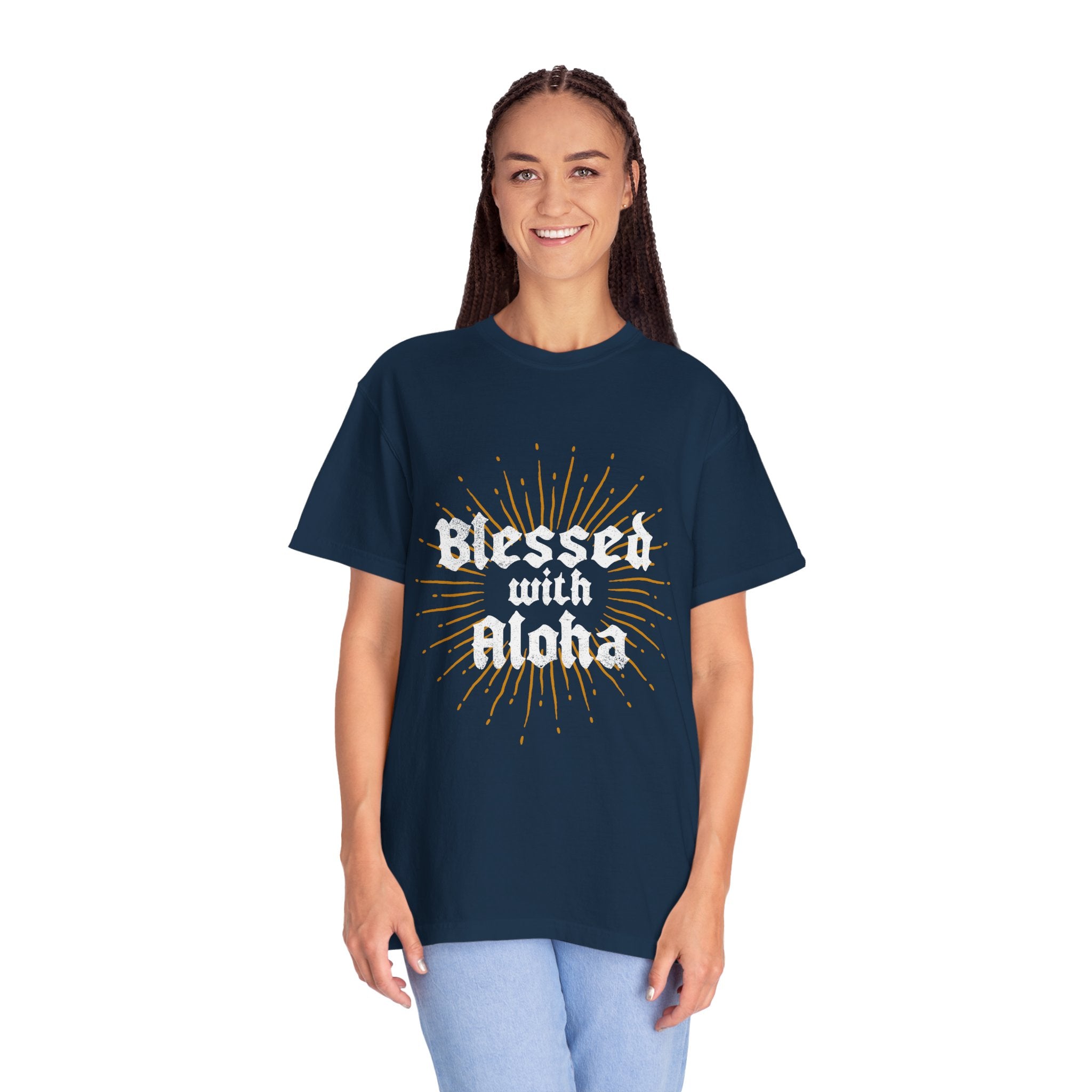 BLESSED Custom Garment Dyed Cotton Tee