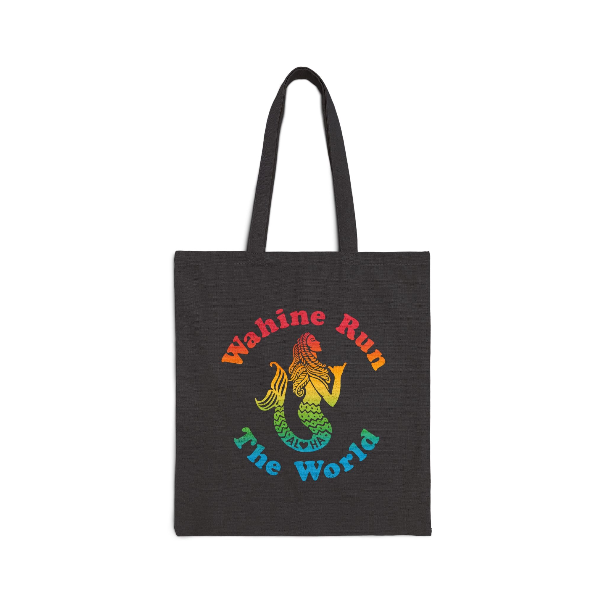 RAINBOW WAHINE Cotton Canvas Tote Bag