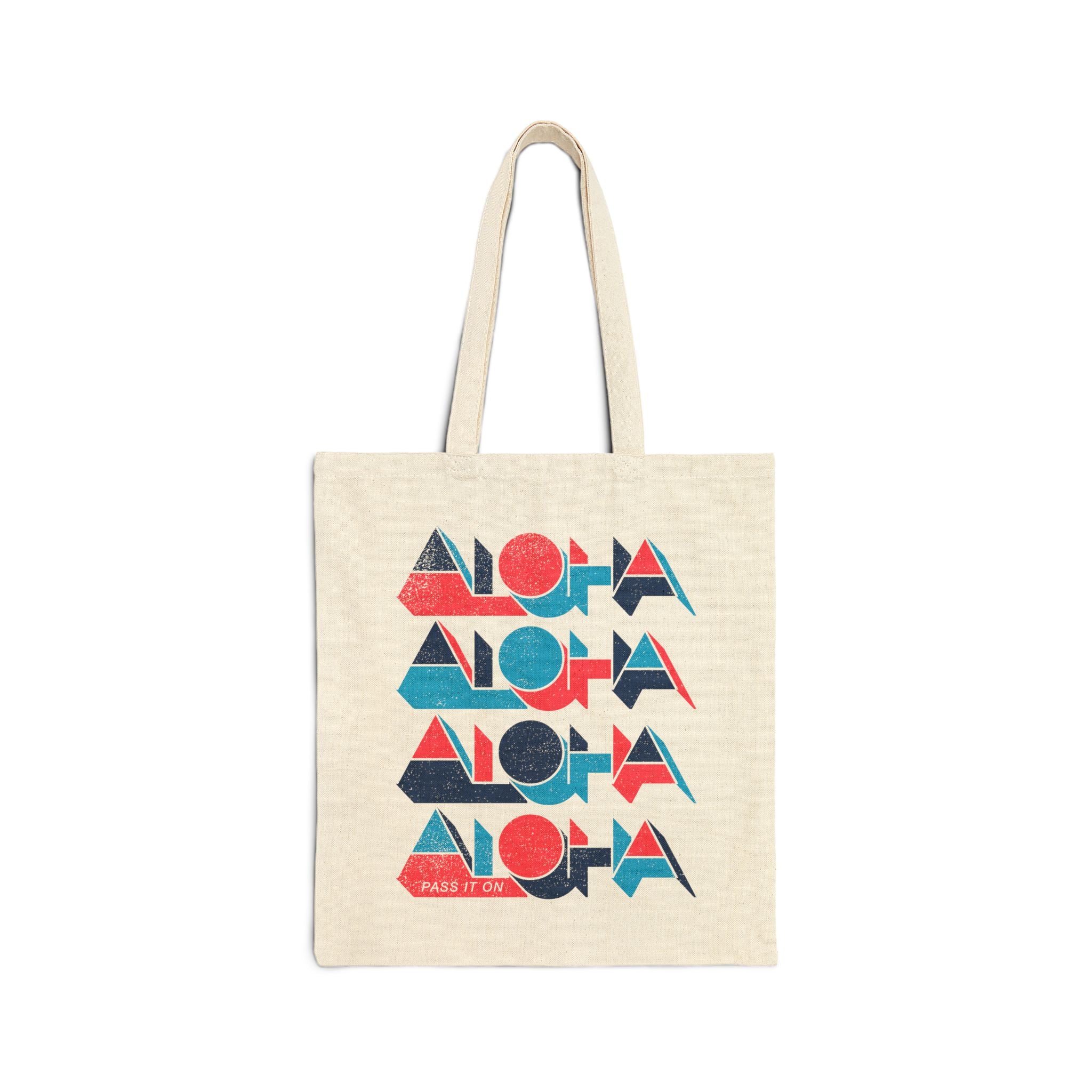 3D STACK Cotton Canvas Tote Bag