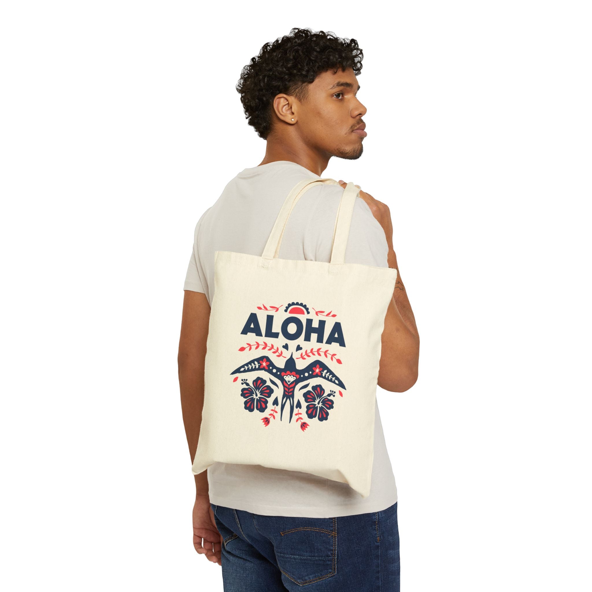 IWALOHA Cotton Canvas Tote Bag