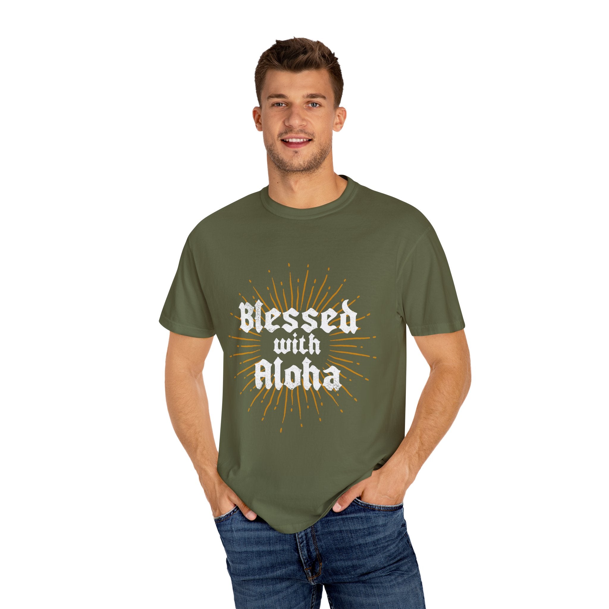 BLESSED Custom Garment Dyed Cotton Tee