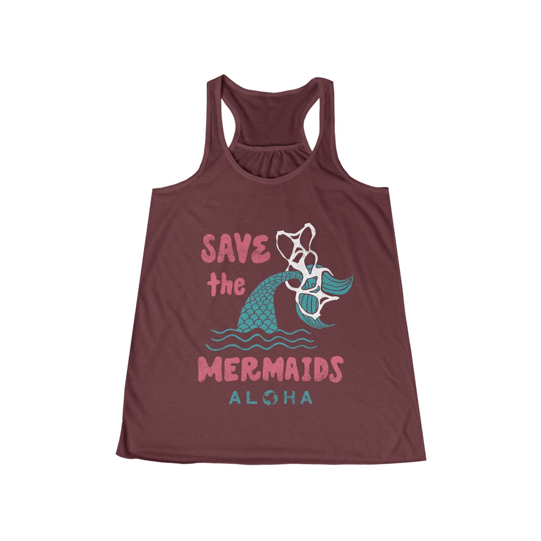 SAVE THE MERMAIDS Custom Womens Flowy Tank