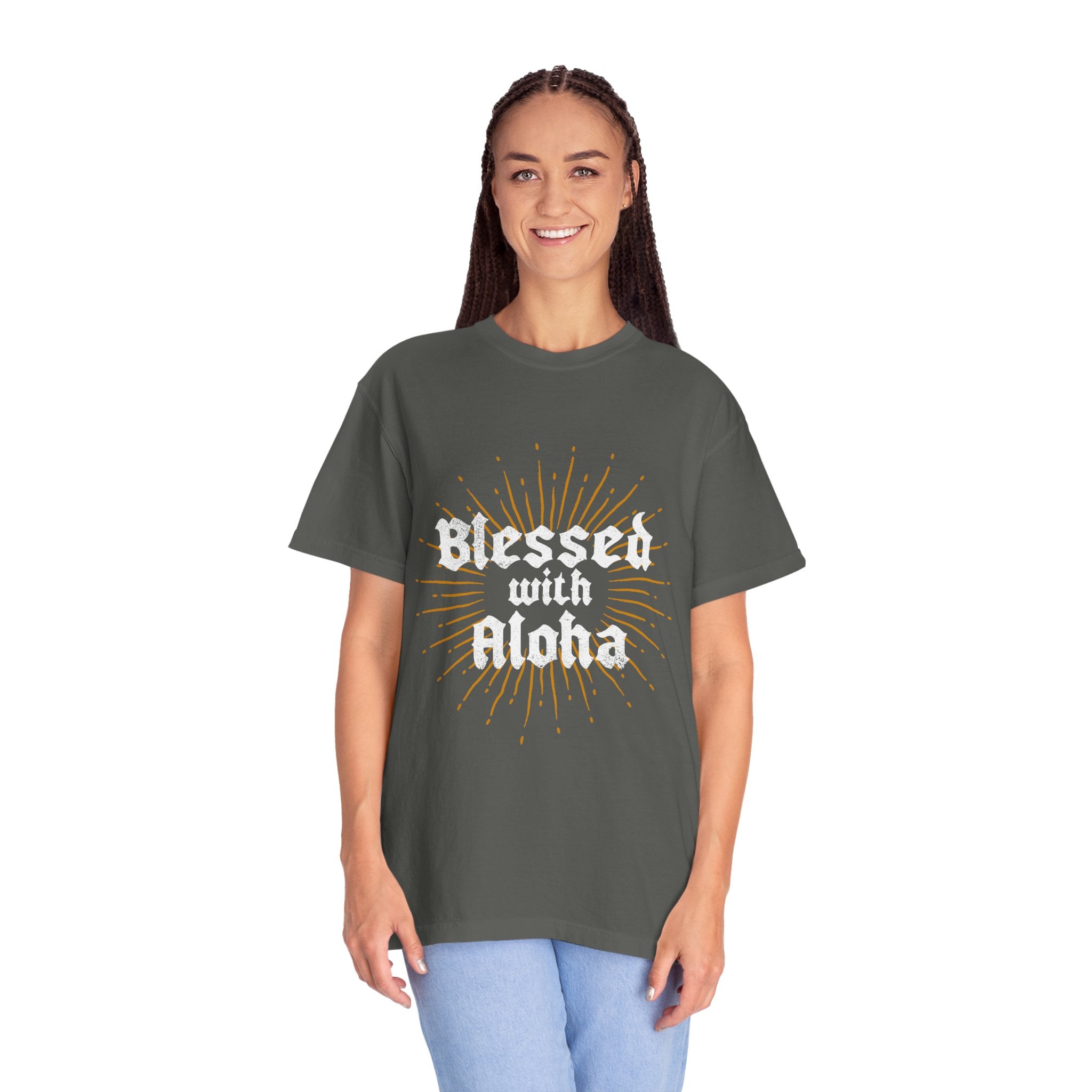 BLESSED Custom Garment Dyed Cotton Tee