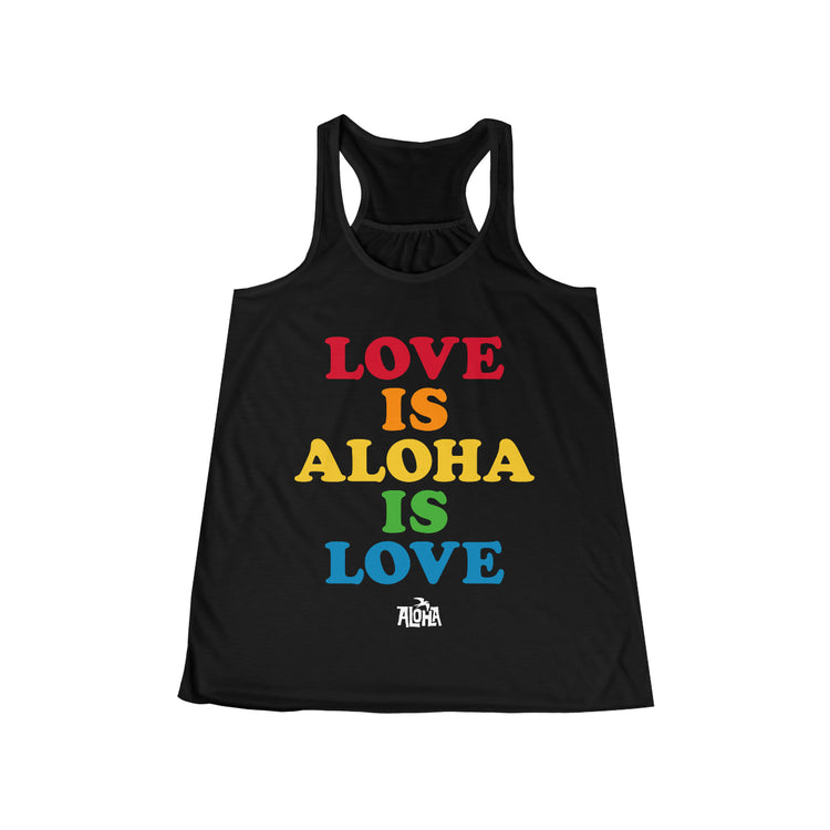 LOVE IS ALOHA Custom Womens Flowy Tank