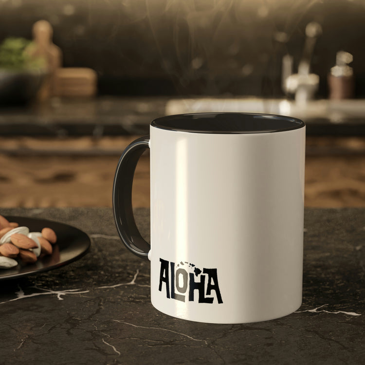 COFFEE & ALOHA Colorful Mugs, 11oz