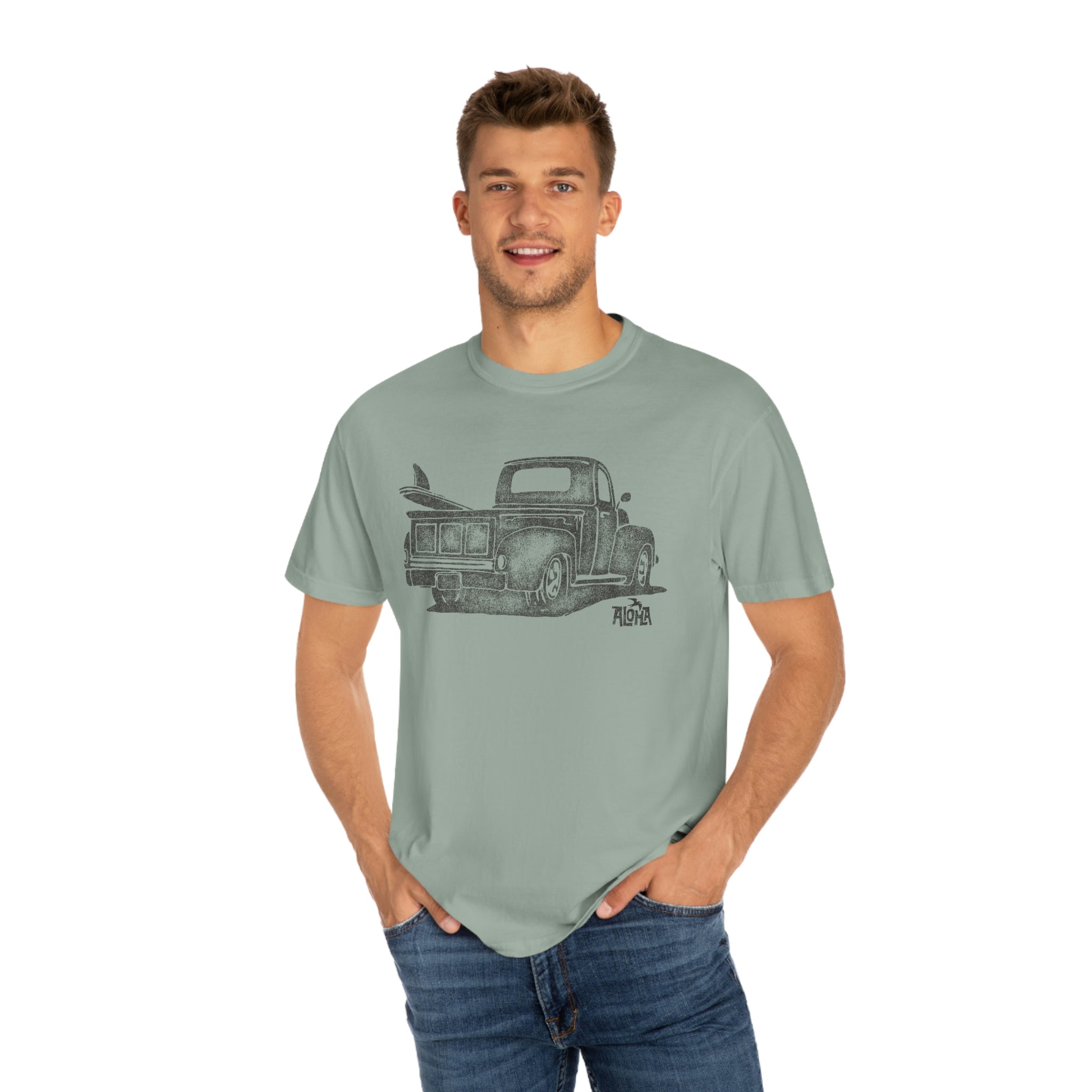 BEACH TRUCK Custom Garment Dyed Cotton Tee