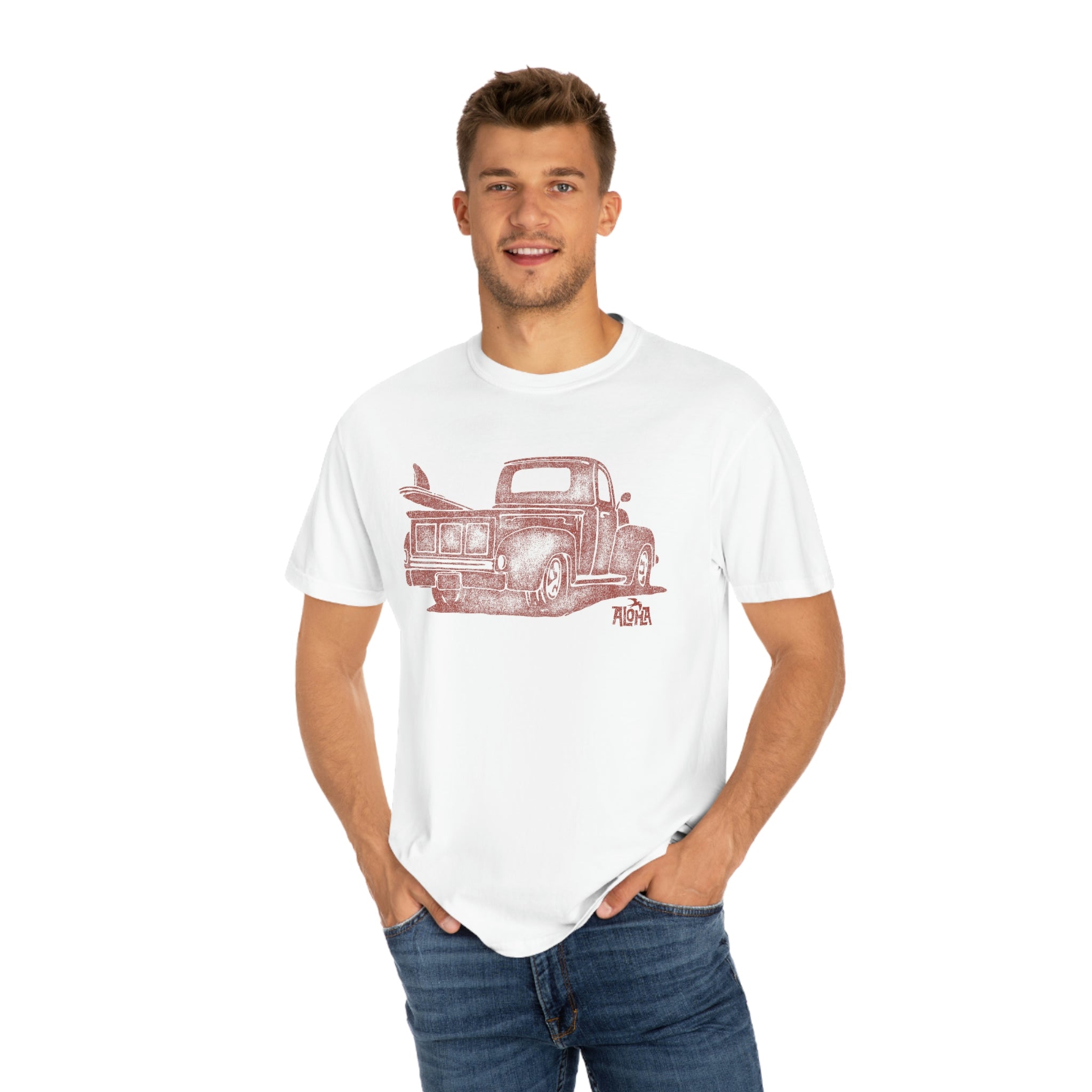 BEACH TRUCK Custom Garment Dyed Cotton Tee