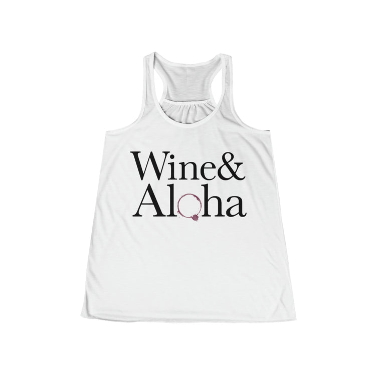WINE & ALOHA Custom Womens Flowy Tank