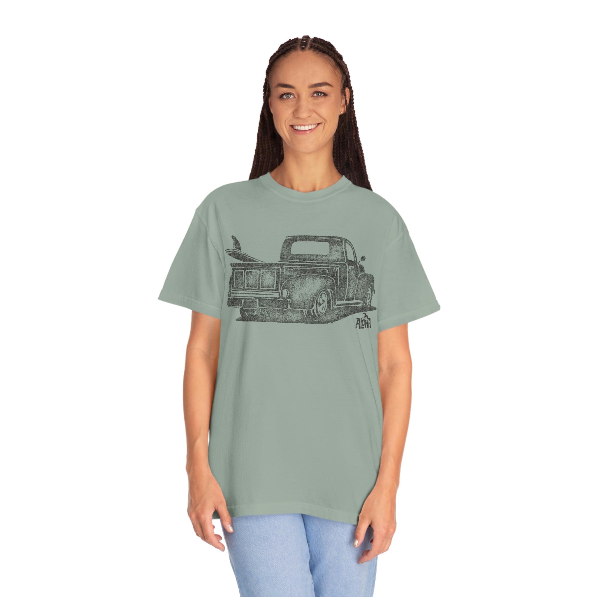 BEACH TRUCK Custom Garment Dyed Cotton Tee