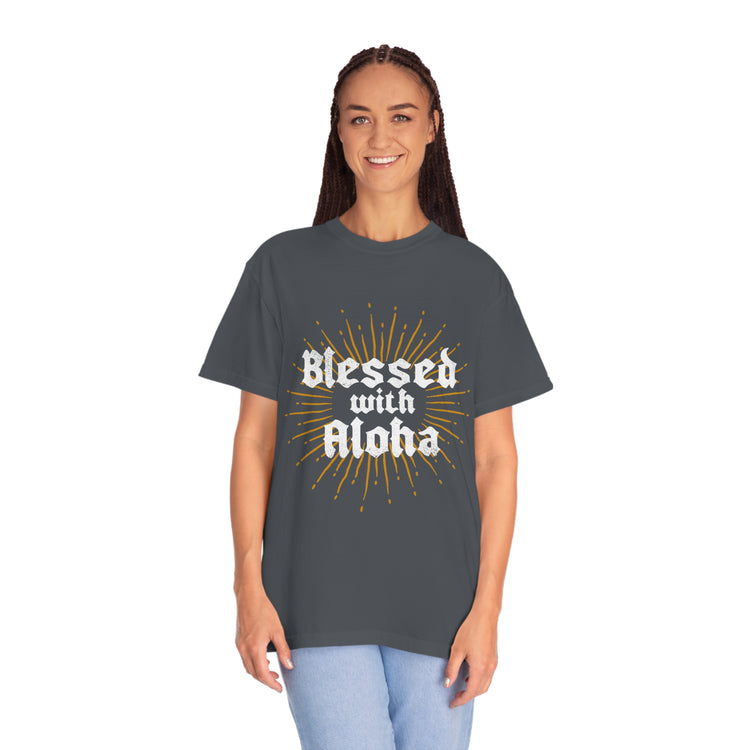 BLESSED Custom Garment Dyed Cotton Tee